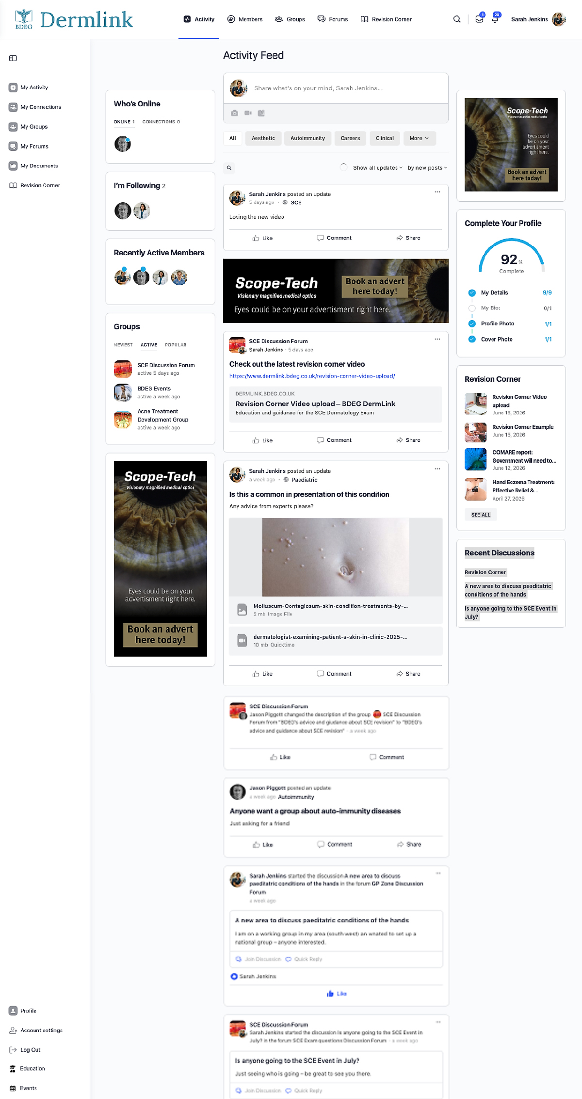 Dermlink screen capture